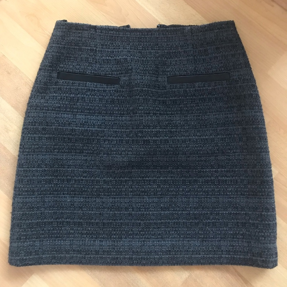 Theory Wool Mini Pencil Skirt